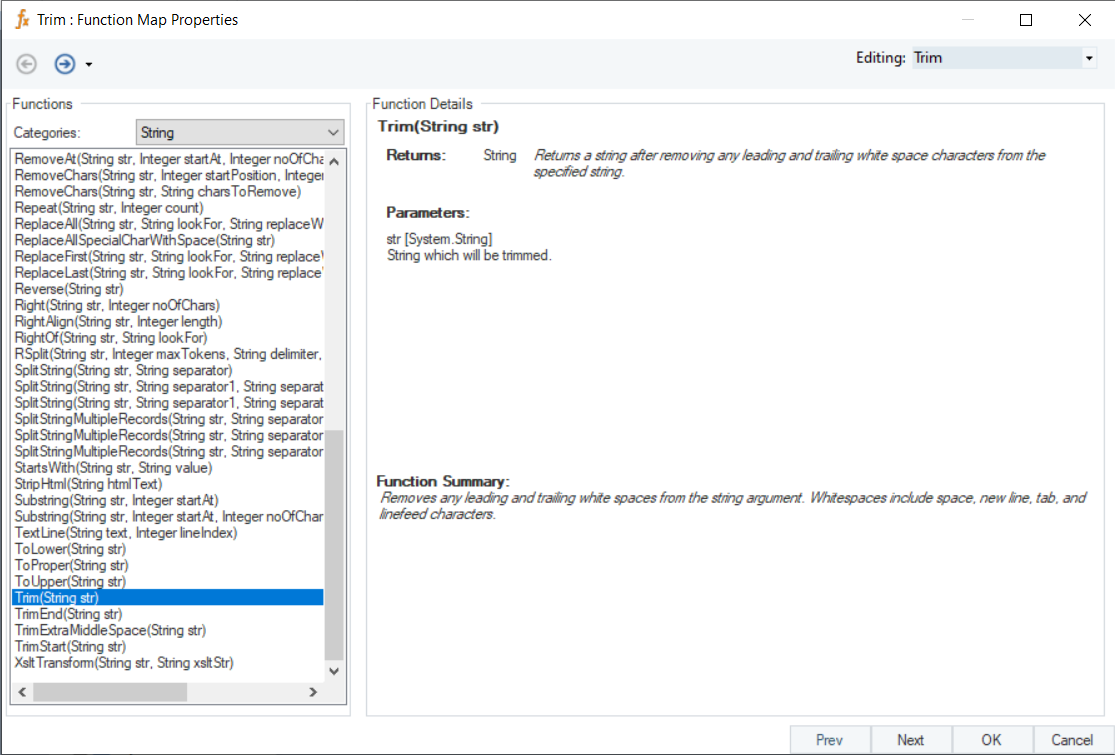 Trim String Str String Data Analytics 8 Documentation